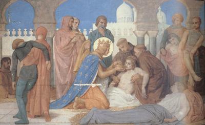 Saint louis Caring for the Plague Victims (mk26), Adolphe William Bouguereau
